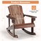 Outdoor Wooden Kid Adirondack Rocking Chair with High Back Slatted Seat